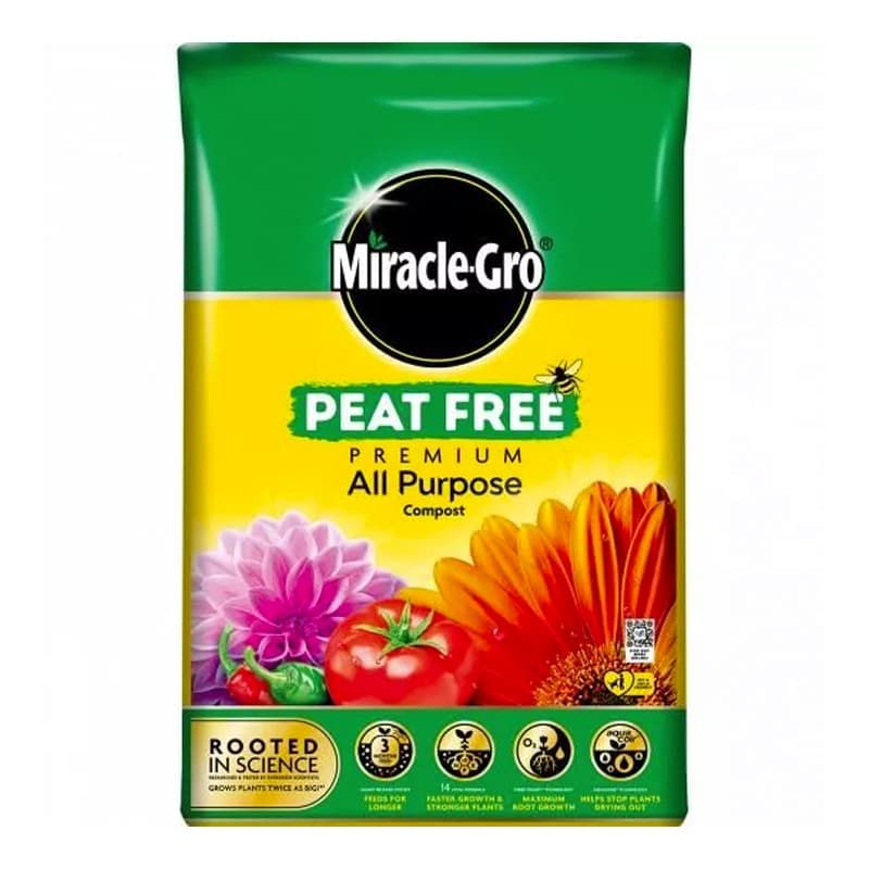MIRACLE GRO ALL PURPOSE PEAT FREE COMPOST 40L