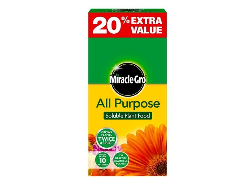 MIRACLE-GRO SOLUBLE PLANT FOOD 1KG + 20%FREE