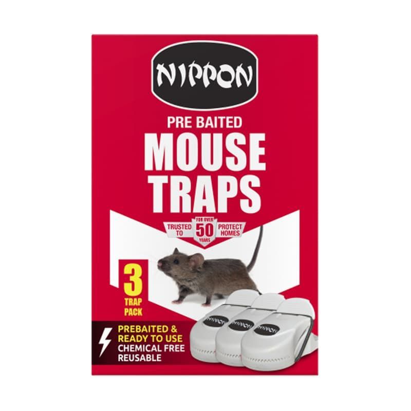 NIPPON MOUSE TRAP BAITED X3