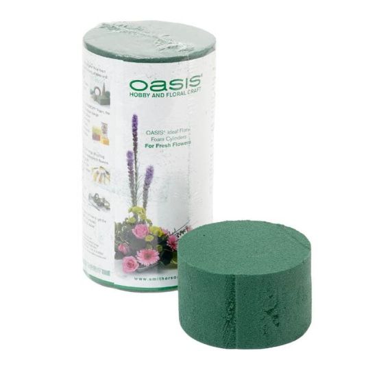 Oasis Wet Foam Cylinder Green 8X5CM