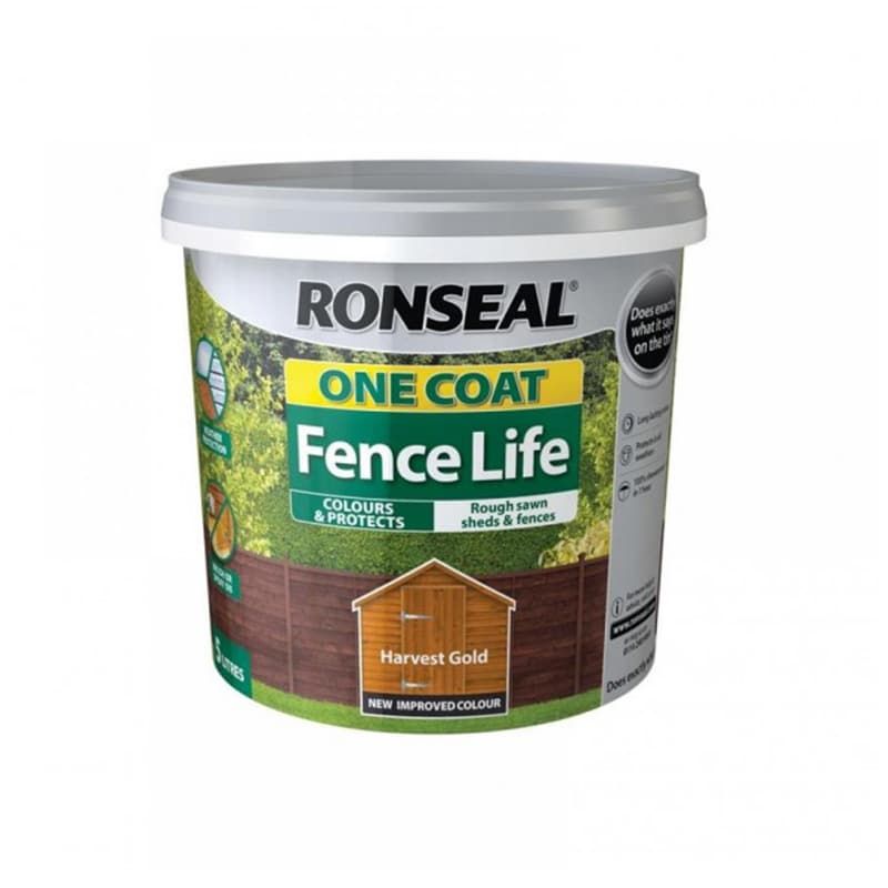 One Coat Fence Life 5 Litres in Harvest Gold