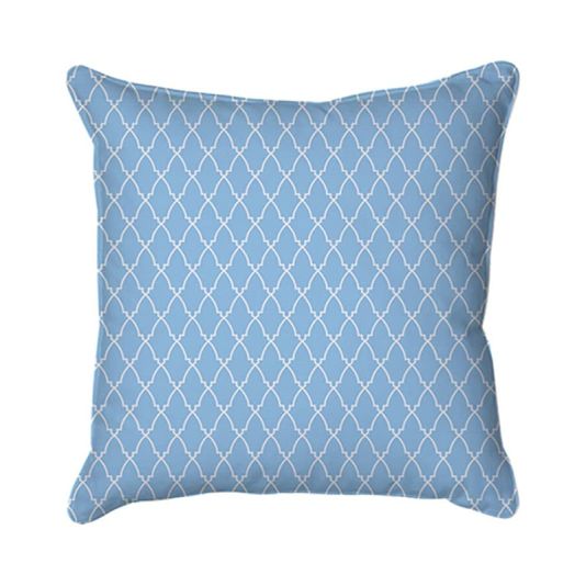 Patterned Scatter Cushion - Pale Blue