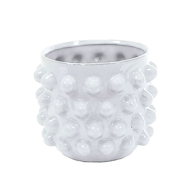 Bubble Pot Cover White 16cm