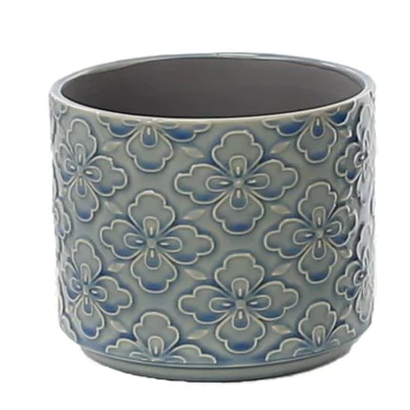 Flower Pot Cover Blue 14cm