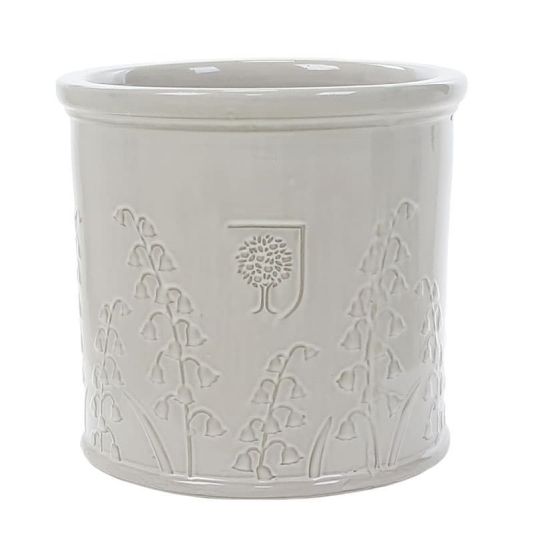 RHS Flora Bluebell Cylinder Pot White 19cm