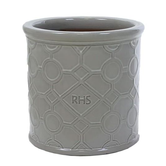 RHS Lattice Pot Cylinder Grey 18cm