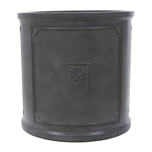 Vintage Cylinder Pot Faux Lead 27cm