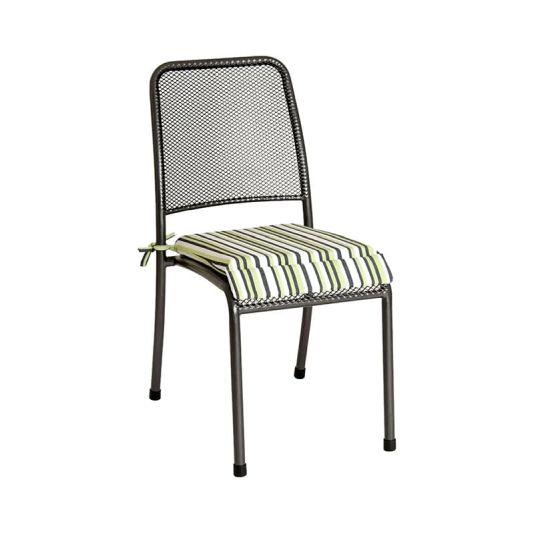 Portofino Stacking Chair Cushion - Lime Stripe