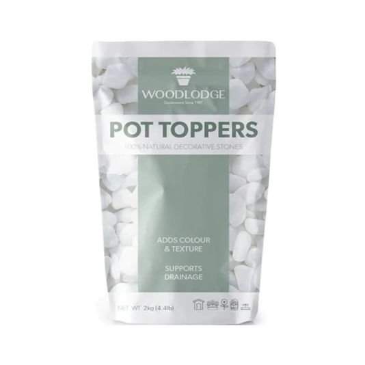Pot Topper White River Stones 2kg