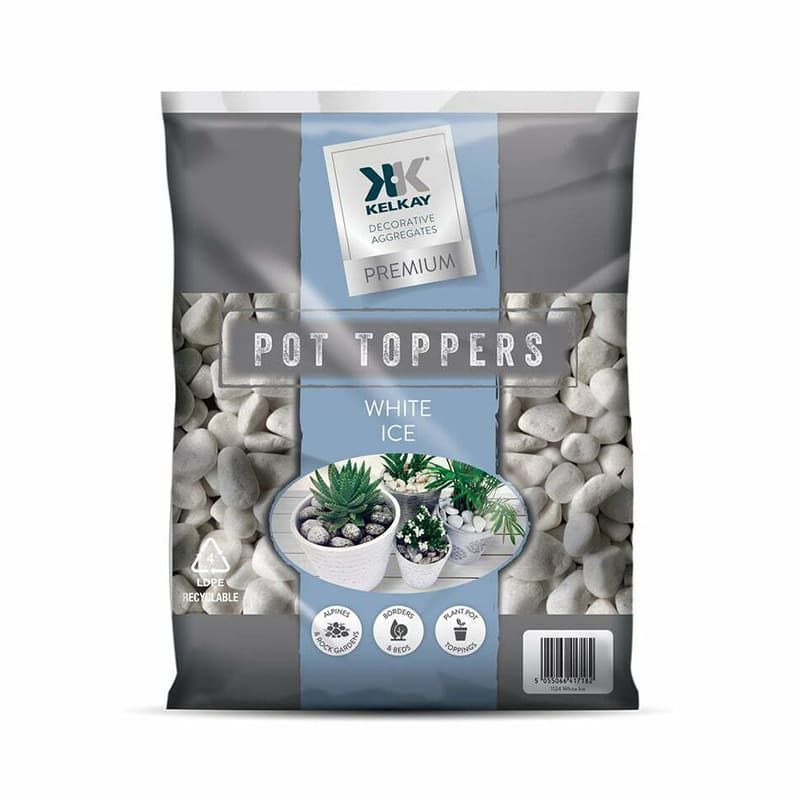 Pot Toppers White Ice 20-40mm