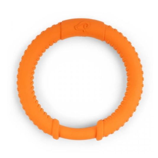 Rubber Dog Ring Orange 15cm