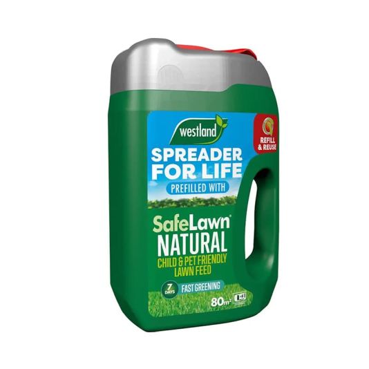 SafeLawn Spreader for Life Natural Lawn Feed 80m²