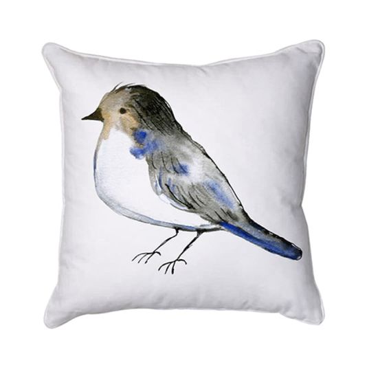 Small Bird Scatter Cushion - White