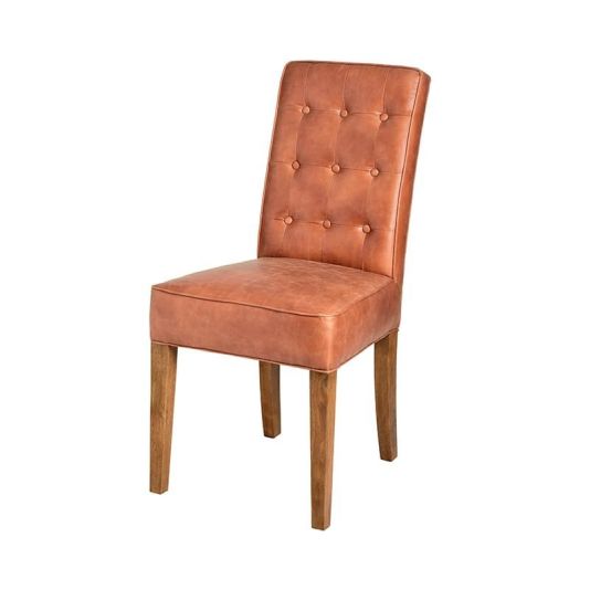 Tan Faux Leather Dining Chair