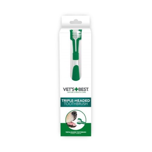 Vet's Best Triple headed Toothbrush For Dogs