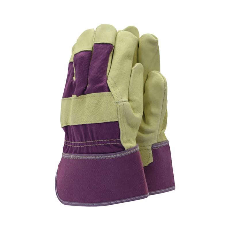 Washable Leather Rigger Gloves Purple - Medium