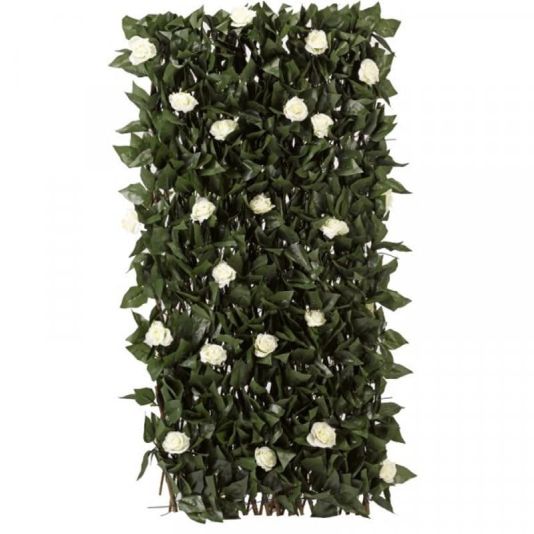 Artificial White Bloom Trellis 180cm x 90cm