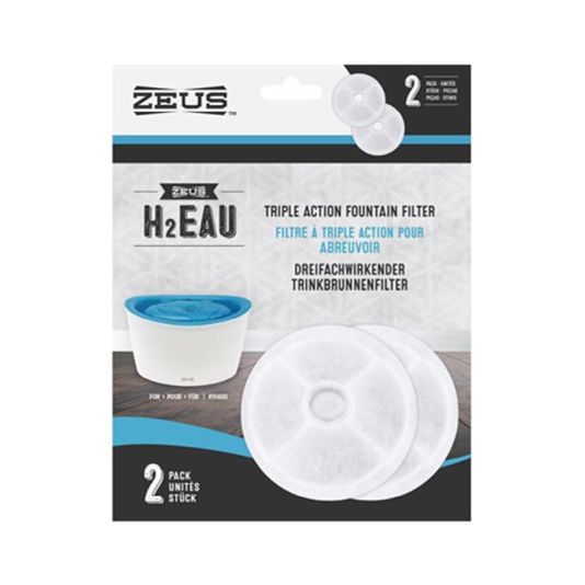 Zeus H2EAU Triple Action Fountain Filters - 2 Pack
